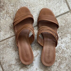 Madewell Brown Sandals Minimalist Leather Slip-On